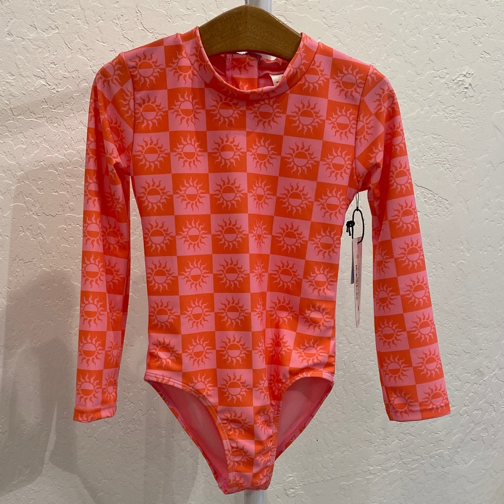 Vibrant Sun Pattern Kids Rashguard